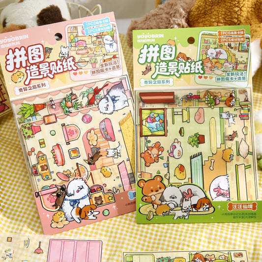 A Tail of Wonder 3D Sticker | 2 Cute Miniature Scenes