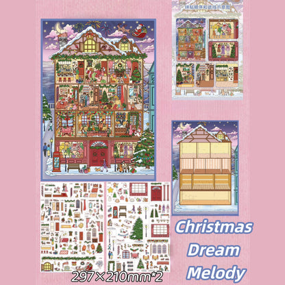 Christmas Series 3D Sticker | 3 Cute Miniature Scenes