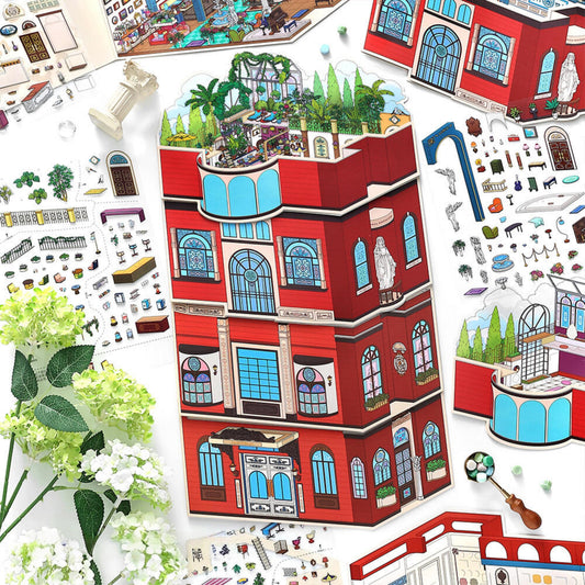 Rome Hotel 3D Sticker | 4 Cute Miniature Scenes