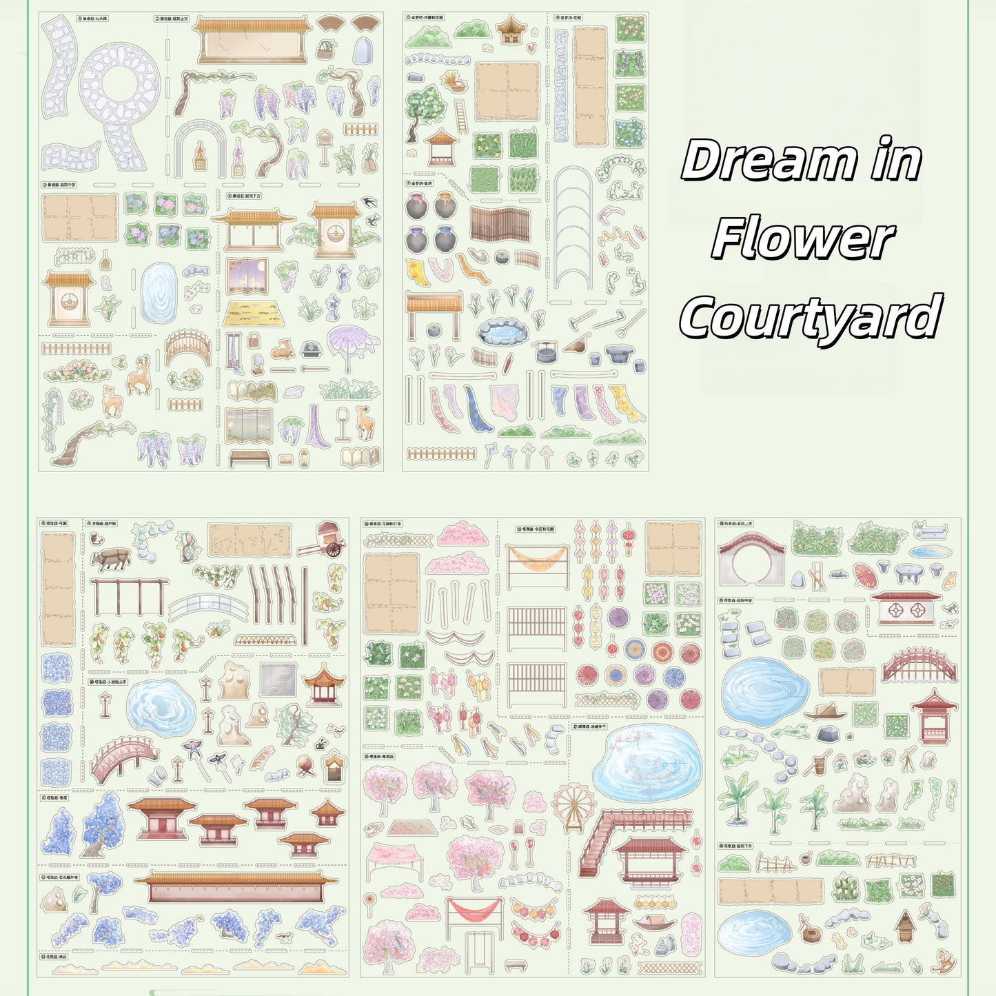 Scrolls of Wonder 3D Sticker | 4 Cute Miniature Scenes
