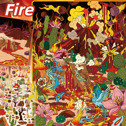 Sweet Home ＆ Natural Elements 3D Sticker | 8 Cute Miniature Scenes