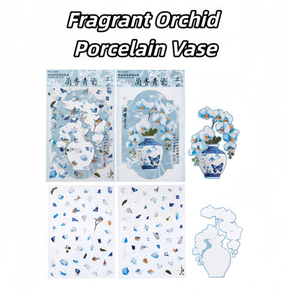 Antique Restoration 3D Sticker | 4 Cute Miniature Scenes