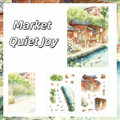 Ancient Scrolls of Life 3D Sticker | 12 Cute Miniature Scenes