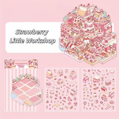 Capybara Shop 3D Sticker | 3 Cute Miniature Scene