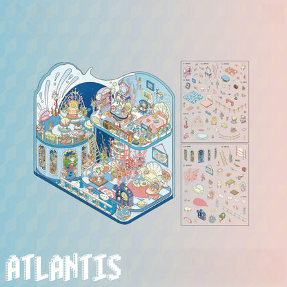 Wonderland 3D Sticker | 4 Cute Miniature Scenes