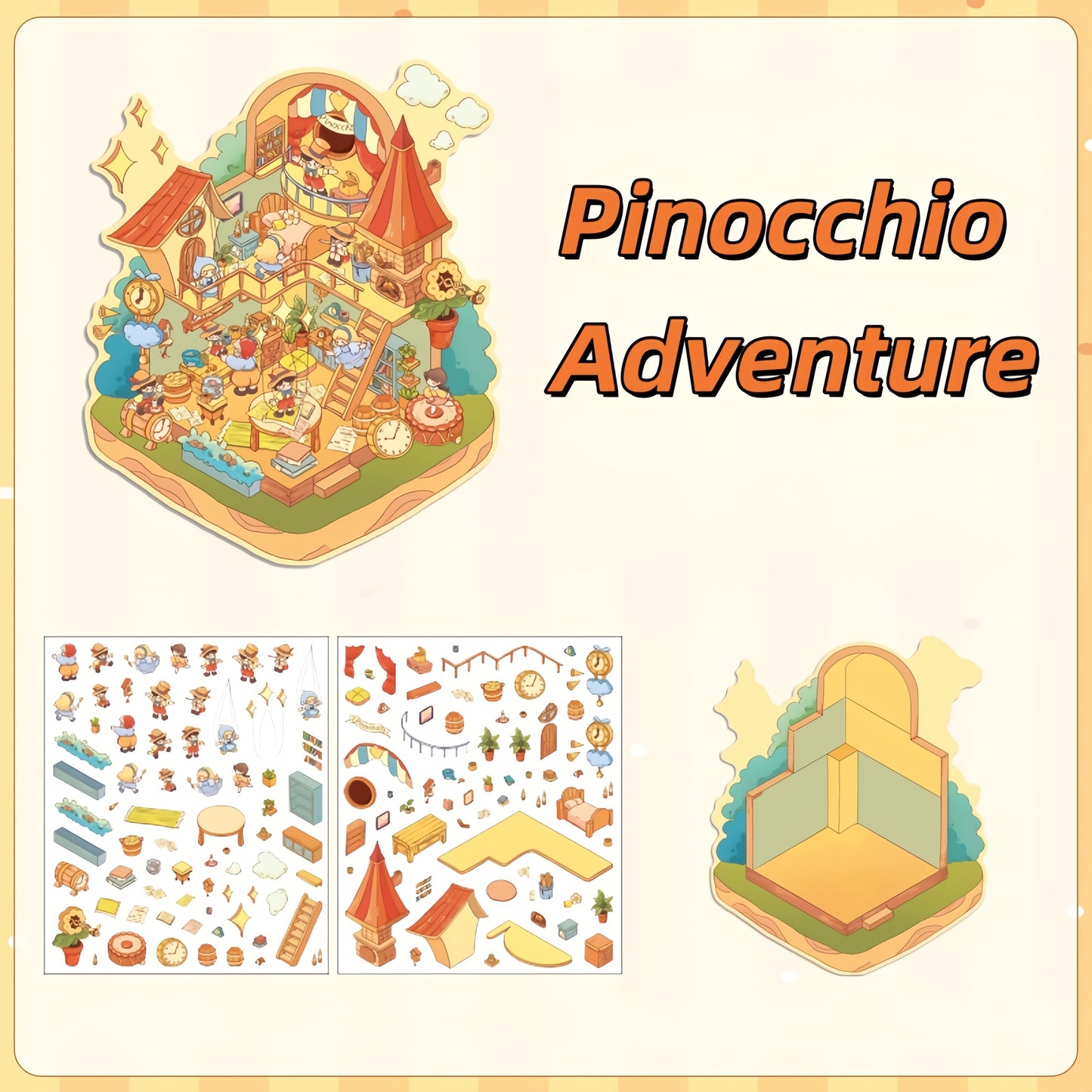 Fairy Tales 3D Sticker | 4 Cute Miniature Scenes