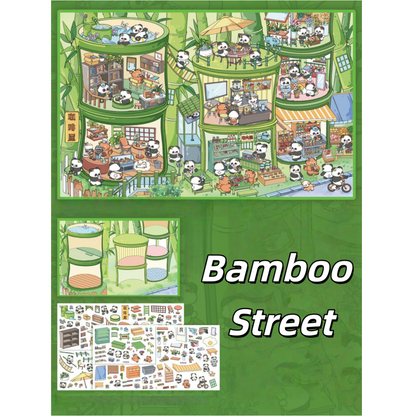 Whimsical Life 3D Sticker | 4 Cute Miniature Scenes