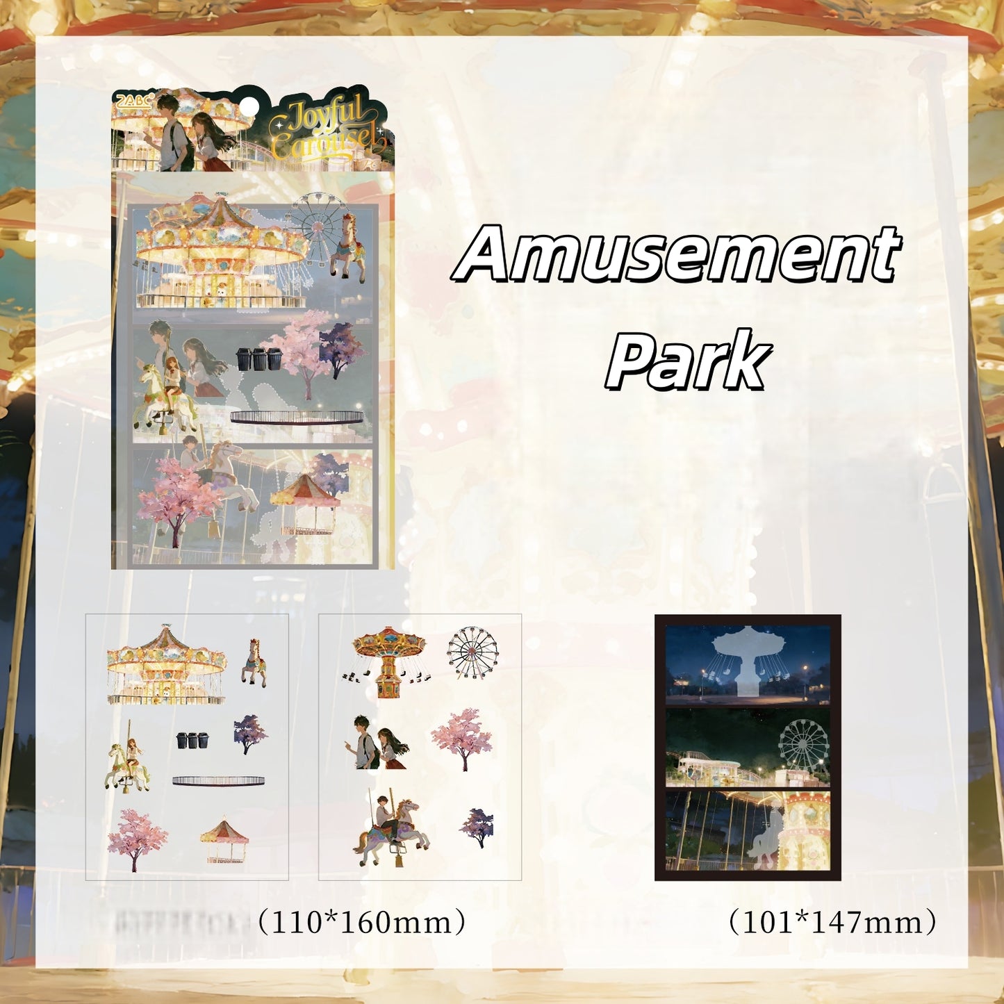 Youth Time 3D Sticker | 6 Cute Miniature Scenes