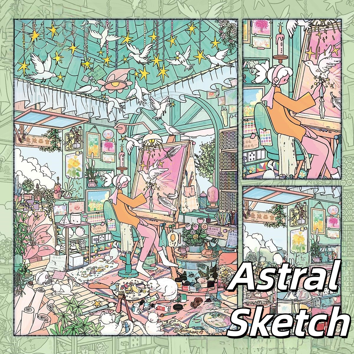 Whimsical Life 3D Sticker | 5 Cute Miniature Scenes