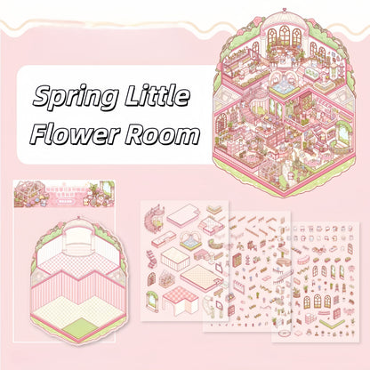Kitten‘s Fantasy 3D Sticker | 3 Cute Miniature Scene