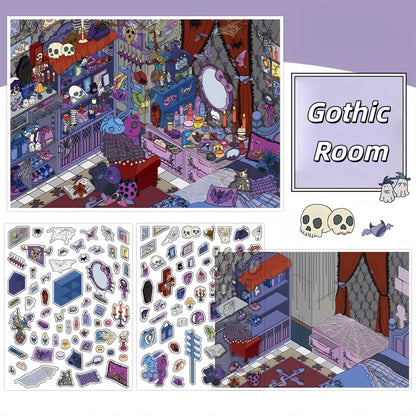 Dream Room 3D Sticker | 4 Cute Miniature Scene