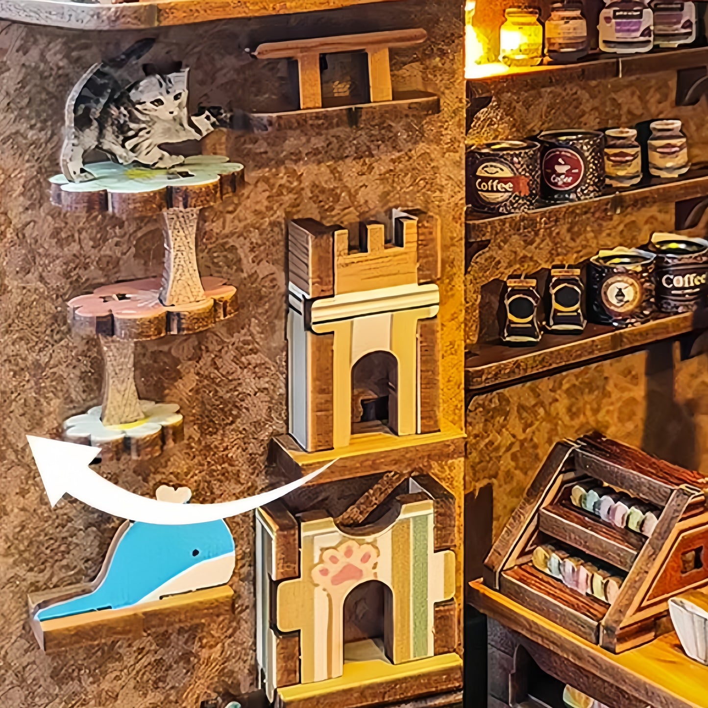 Sisyphus Cat Cafe DIY Miniature House - English Instructions
