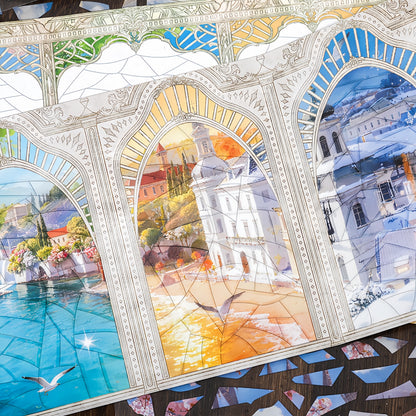 Scenic Journey 3D Sticker | 4 Cute Miniature Scenes