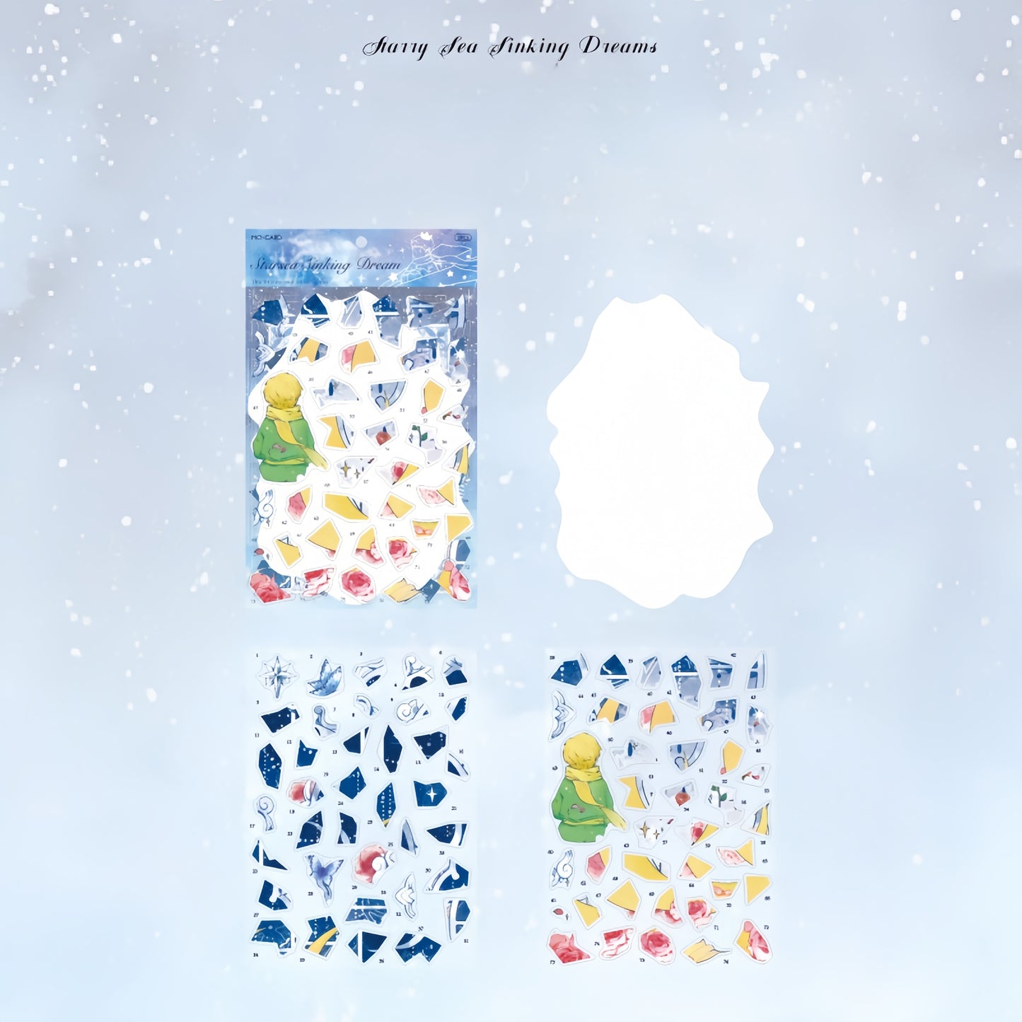 Prince and Rose 3D Sticker | 4 Cute Miniature Scenes