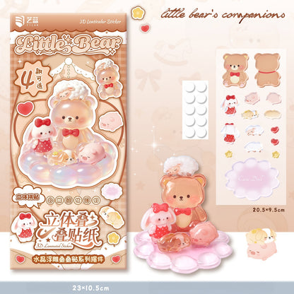 Playful Worlds 3D Stackable Stickers | 6 Cute Miniature Themes