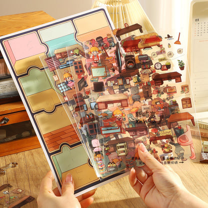 Urban Rhythms 3D Sticker | 3 Cute Miniature Scenes