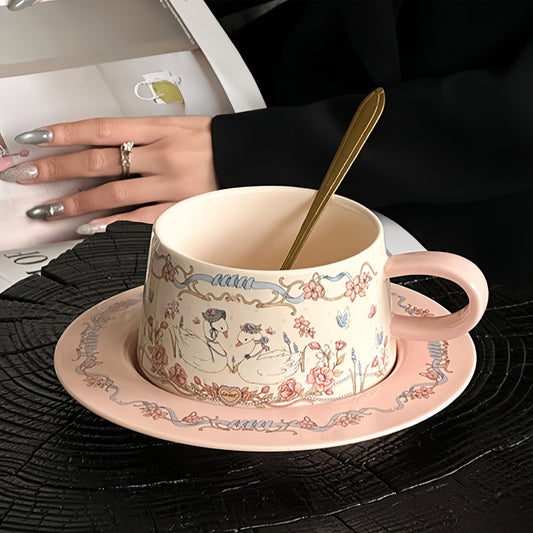 Blossom Swan Ceramic Mug