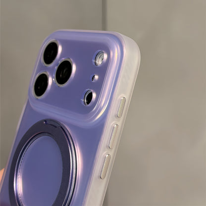Matte Solid Color Rotating Stand Acrylic Phone Case