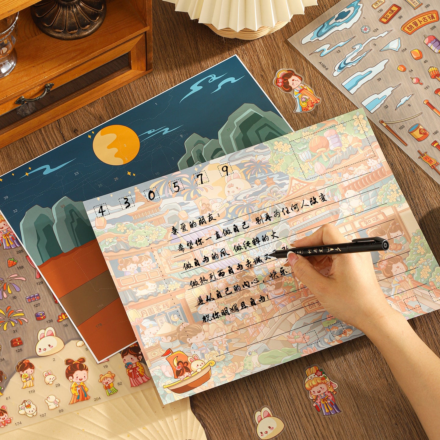 Carrot Town 3D Sticker | 4 Cute Miniature Scenes