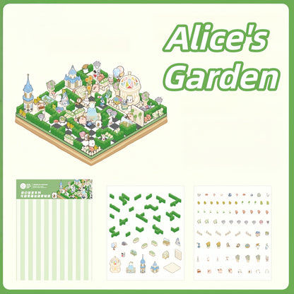 Fantasy Maze 3D Sticker | 4 Cute Miniature Scenes