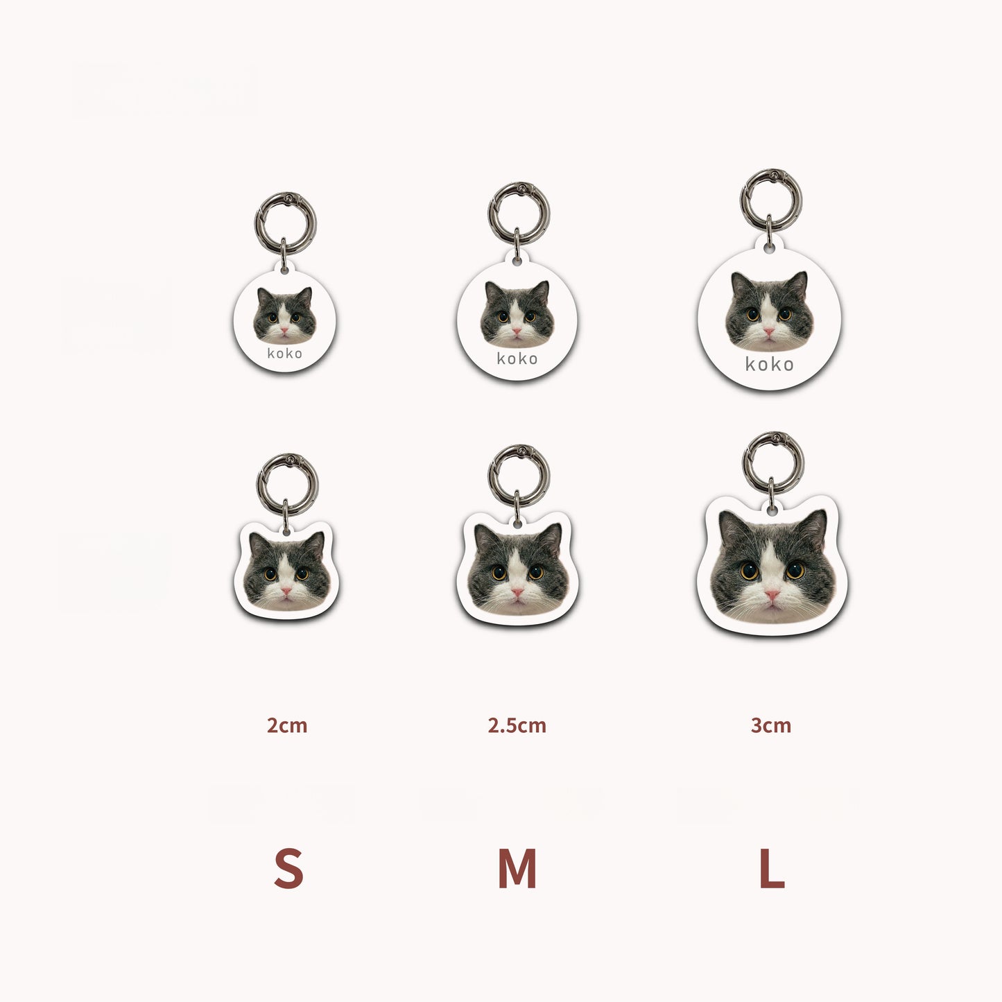 Custom Pet Photo Acrylic Pet Name Tag