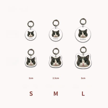 Custom Pet Photo Acrylic Pet Name Tag