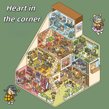 Apartment Series 3D Sticker | 3 Cute Miniature Scenes