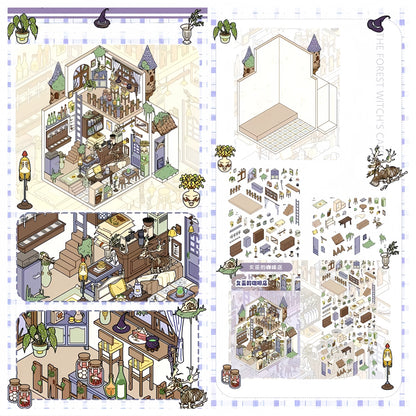 Simulation Management 3D Sticker | 4 Cute Miniature Scenes