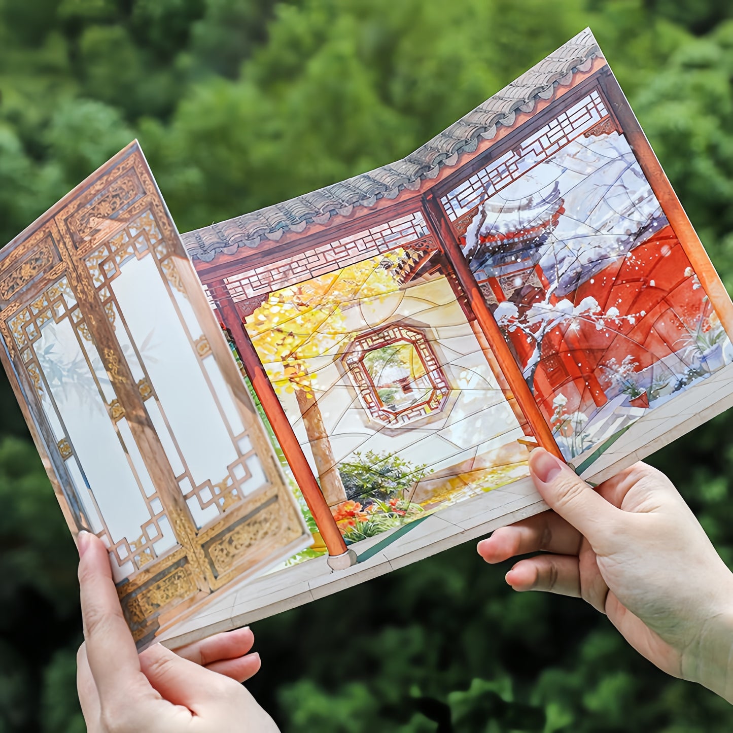 Scenic Journey 3D Sticker | 4 Cute Miniature Scenes
