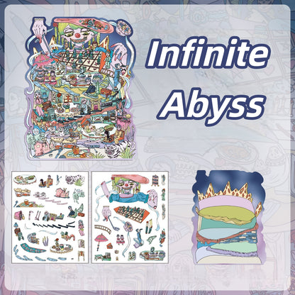 Endless Grotesque 3D Sticker | 4 Cute Miniature Scenes