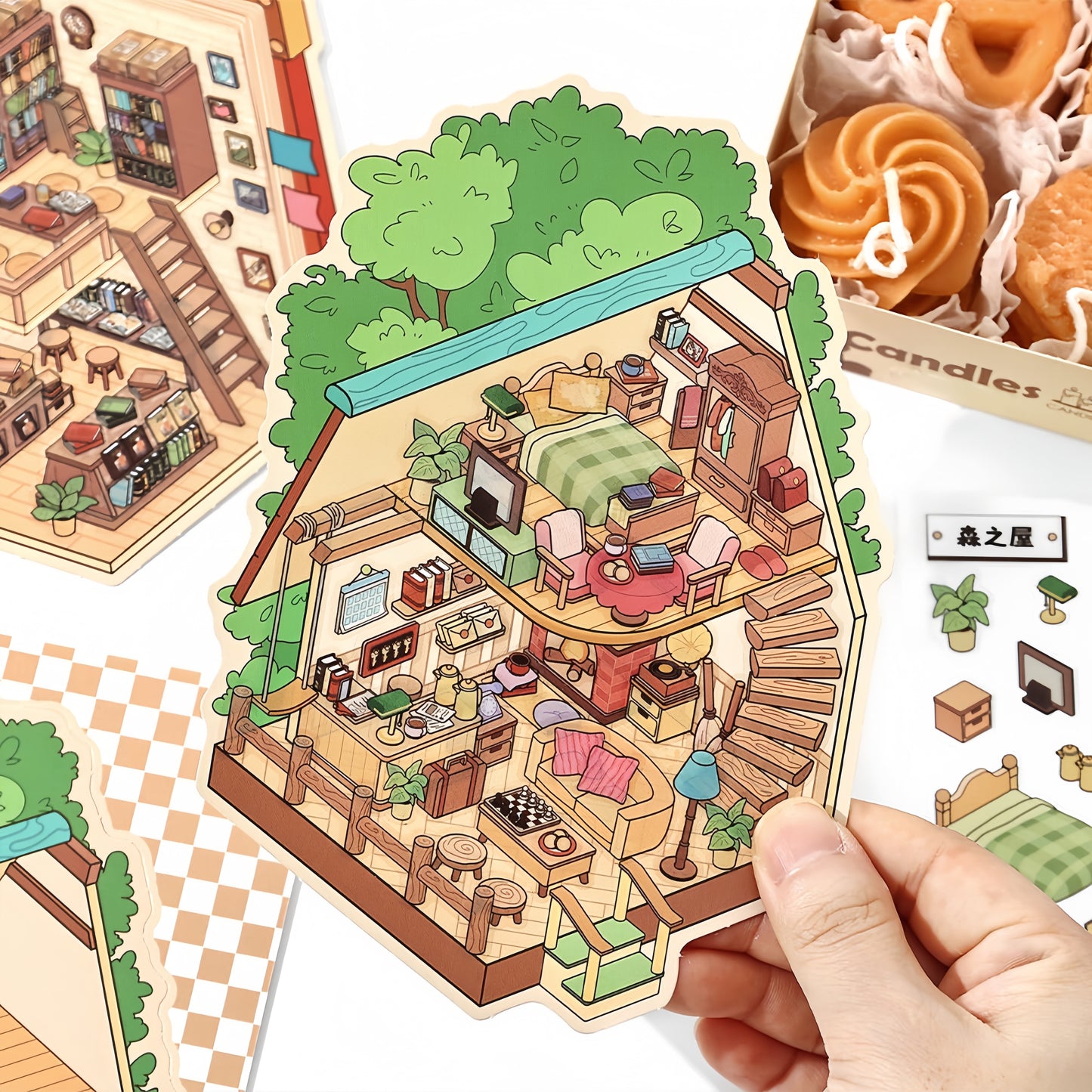 Little Corners 3D Sticker | 10 Cute Miniature Scenes