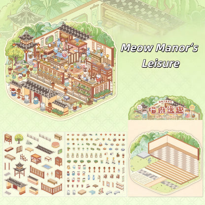 Realms of Serenity 3D Sticker | 4 Cute Miniature Scenes