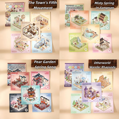 Ancient Chinese Architecture 3D Sticker Book