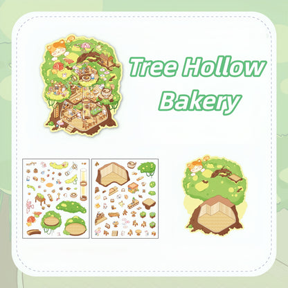 Rainbow Planet 3D Sticker | 4 Cute Miniature Scenes