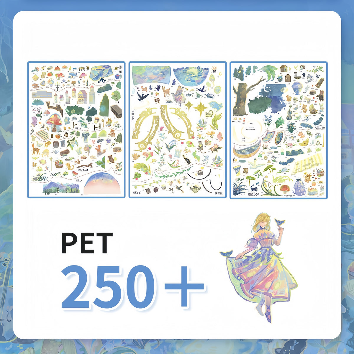 Fairy Tale Days 3D Sticker | 4 Cute Miniature Scenes