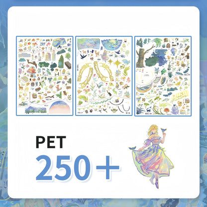 Fairy Tale Days 3D Sticker | 4 Cute Miniature Scenes