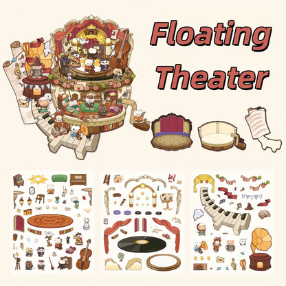 Secret Chamber Escape 3D Sticker | 4 Cute Miniature Scenes