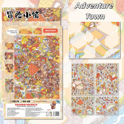 Magic Adventure 3D Sticker | 4 Cute Miniature Scenes