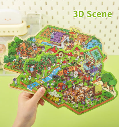 Country Life 3D Sticker Scenes | 2 Cute Miniature Scenes