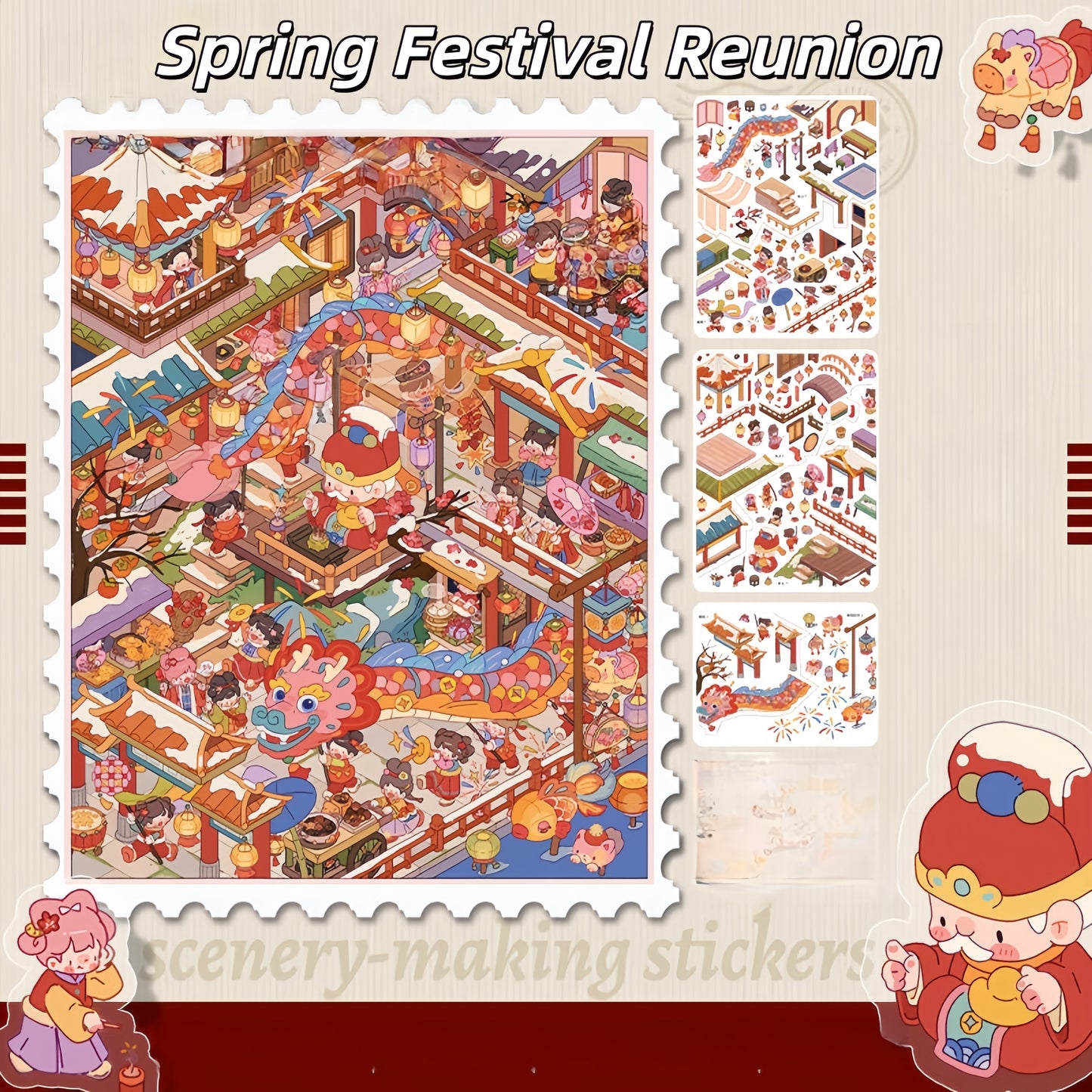 Paperfairy Tale 3D Sticker | 4 Cute Miniature Scenes