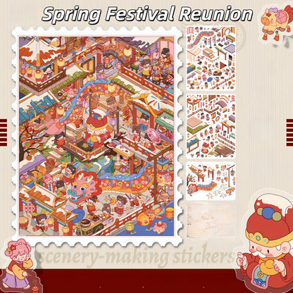 Paperfairy Tale 3D Sticker | 4 Cute Miniature Scenes