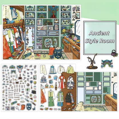 Dream Room 3D Sticker | 4 Cute Miniature Scene