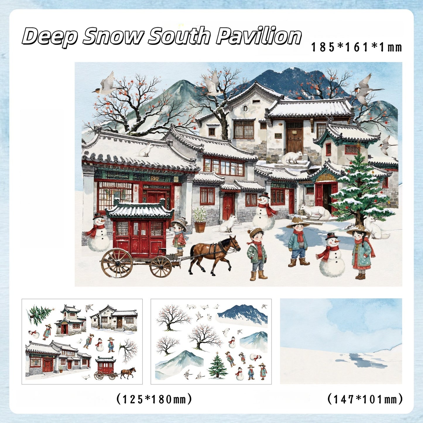 Four Seasons 3D Sticker | 4 Cute Miniature Scenes