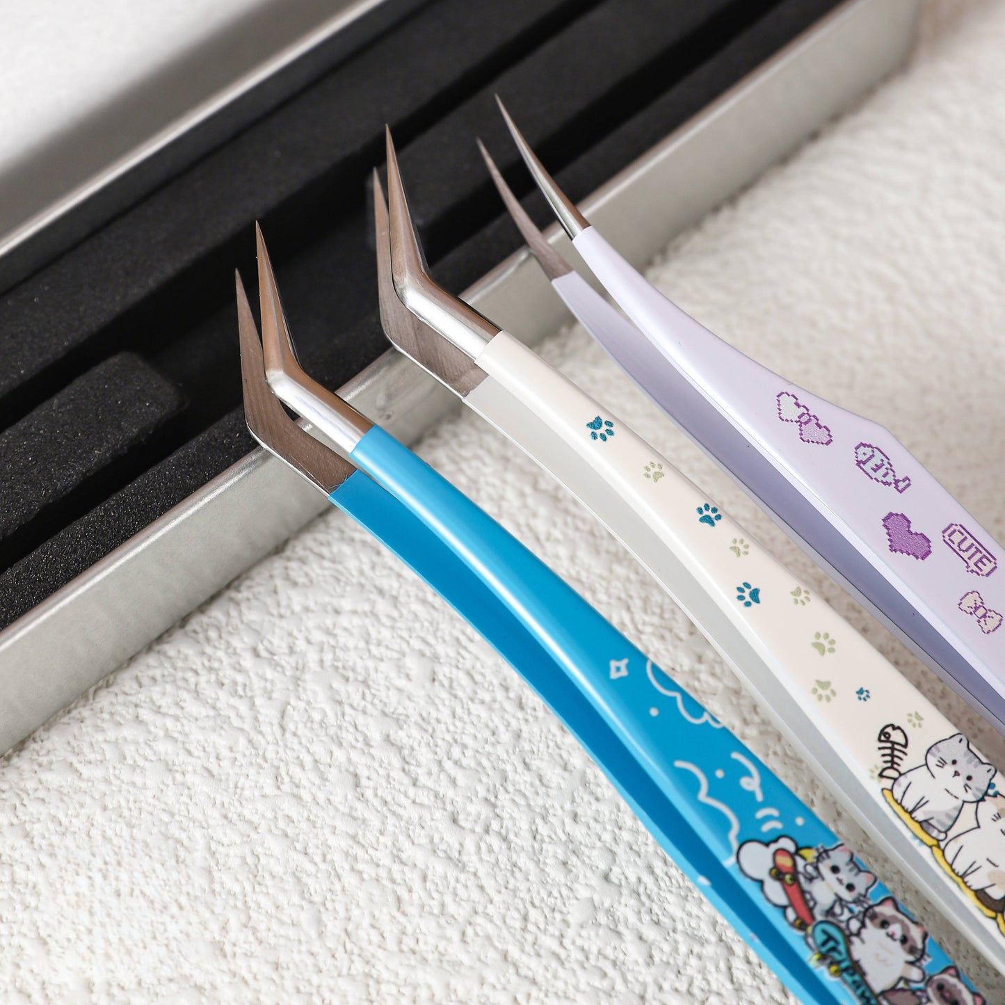 Cat-Themed Professional Sticker Tweezers