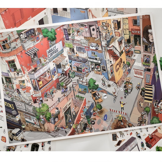 Sky Island 3D Sticker | 4 Cute Miniature Scenes