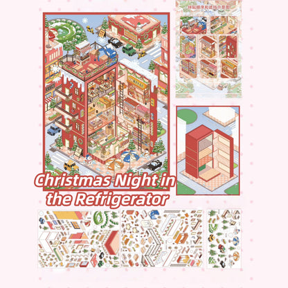 Christmas Series 3D Sticker | 3 Cute Miniature Scenes