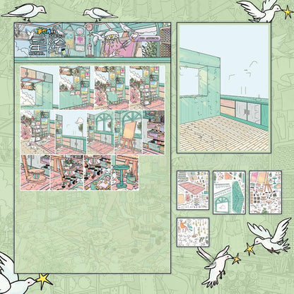 Whimsical Life 3D Sticker | 5 Cute Miniature Scenes