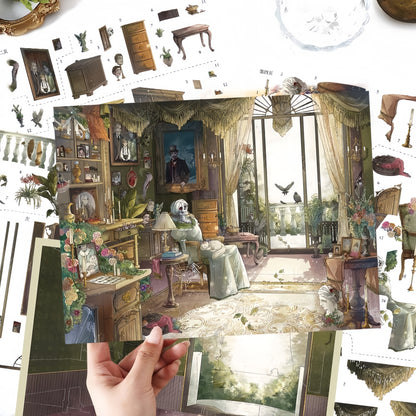 Last Bloom 3D Sticker | 2 Cute Miniature Scenes