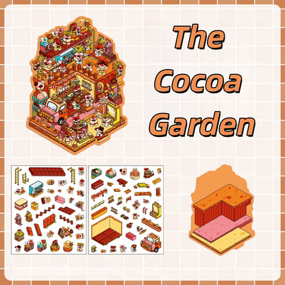 Sweet Shop 3D Sticker | 4 Cute Miniature Scenes
