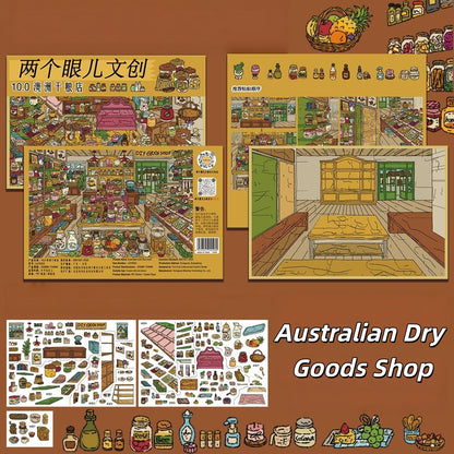 Corner Shop 3D Sticker | 4 Cute Miniature Scenes